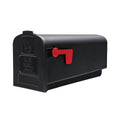 Architectural Mailboxes Parsons™ Rust-Proof Plastic Post Mounted Mail Box for Outside, Black, Medium Curbside Mailbox, USPS Approved for Residential Delivery
