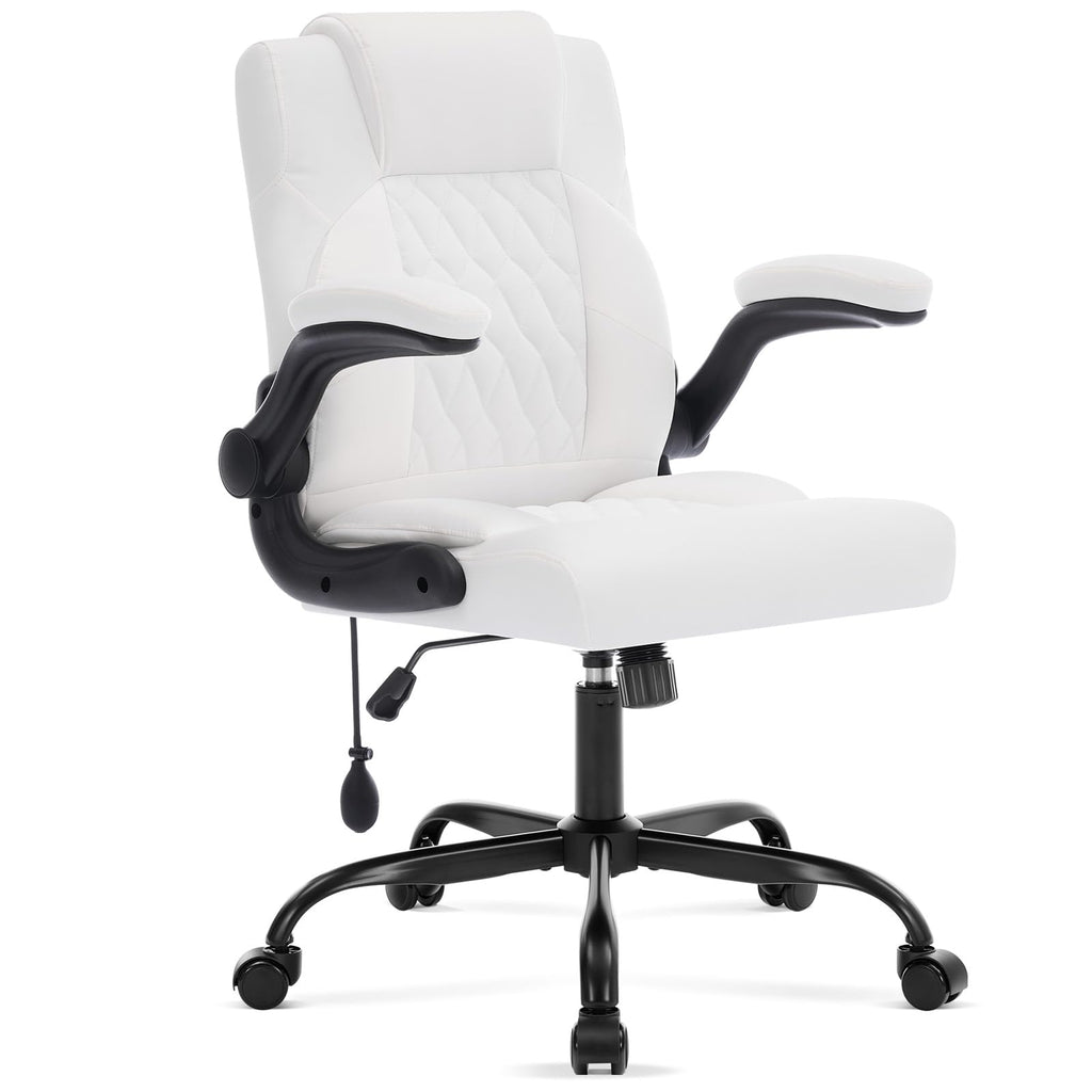 Morkprism Office Chair,executive Computer Desk Chair,white, 25 inches (W) x 25 inches (L) x 40 inches (H)