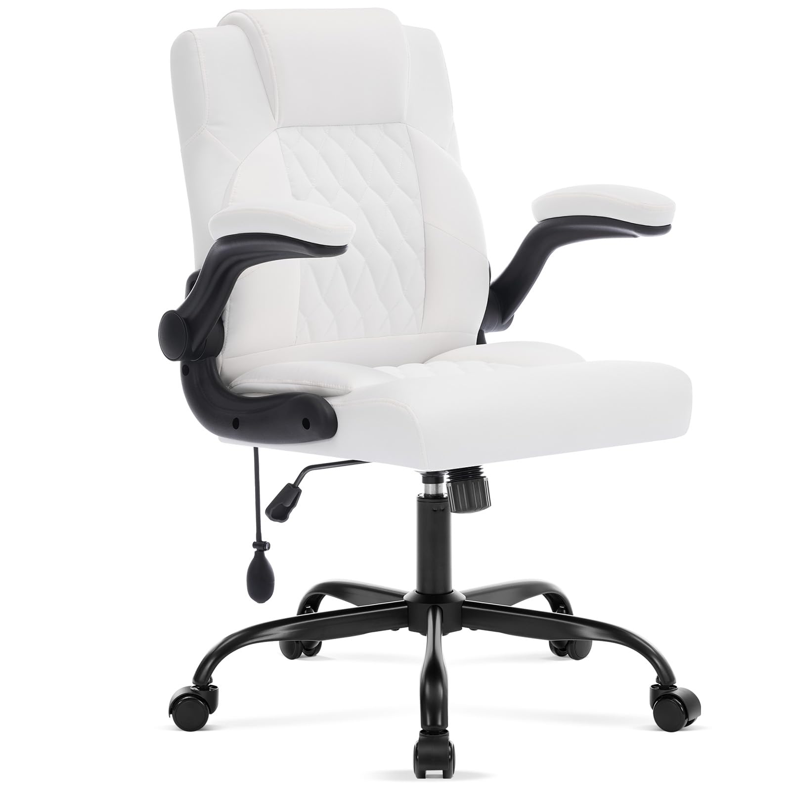 Morkprism Office Chair,executive Computer Desk Chair,white, 25 inches (W) x 25 inches (L) x 40 inches (H)