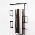 LUNEZY Heated Towel Rail Rails Towel Warmer,Towel Warmer, Electric Heated Towel Rack 304 Stainless Steel with Square Bars Towel Dryer for Bathroom Kitchen Hotel Bathroom Accessories