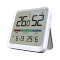 Temtop Indoor Thermometer Hygrometer, Precision Digital Temp/Humidity Monitor with Magnet & 3M Sticker, Date & Time, Wall/Magnet/Stand Mount, for Home, Office, Nursery, T1-SE