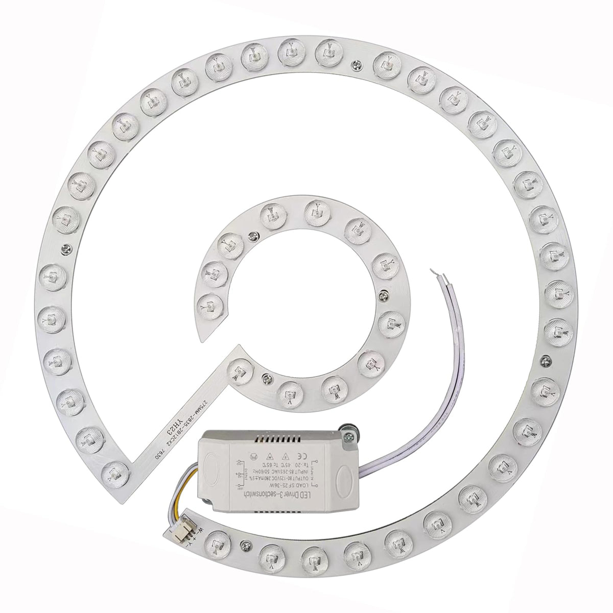 36W LED Close to Ceiling Flush Mount Fan Fandelier Retrofit Light Kit Replacement Engine Panel Board Light Bulb, 3CCT 3000K/4500K/6000K (36W)