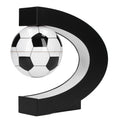 Magnetic Levitation Soccer Ball, Levitating Ball with C Shaped Shelf, Levitating Display Soccer with LED Lights for Men's Gift, Cool Decor (US Plug)