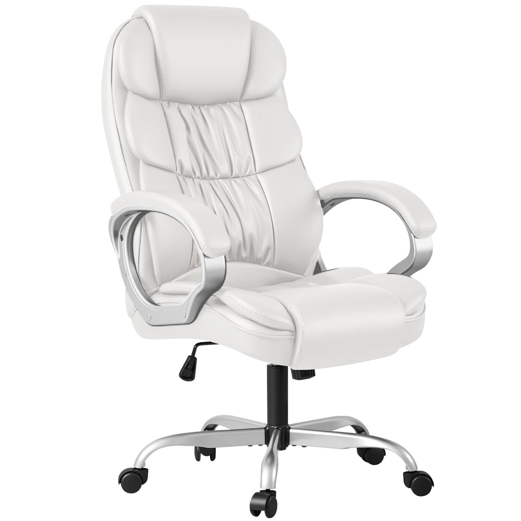 Homall Office Chair High Back Computer Desk Chair, Pu Leather Adjustable Height Modern Executive Swivel Task with Padded Armrests and Lumbar