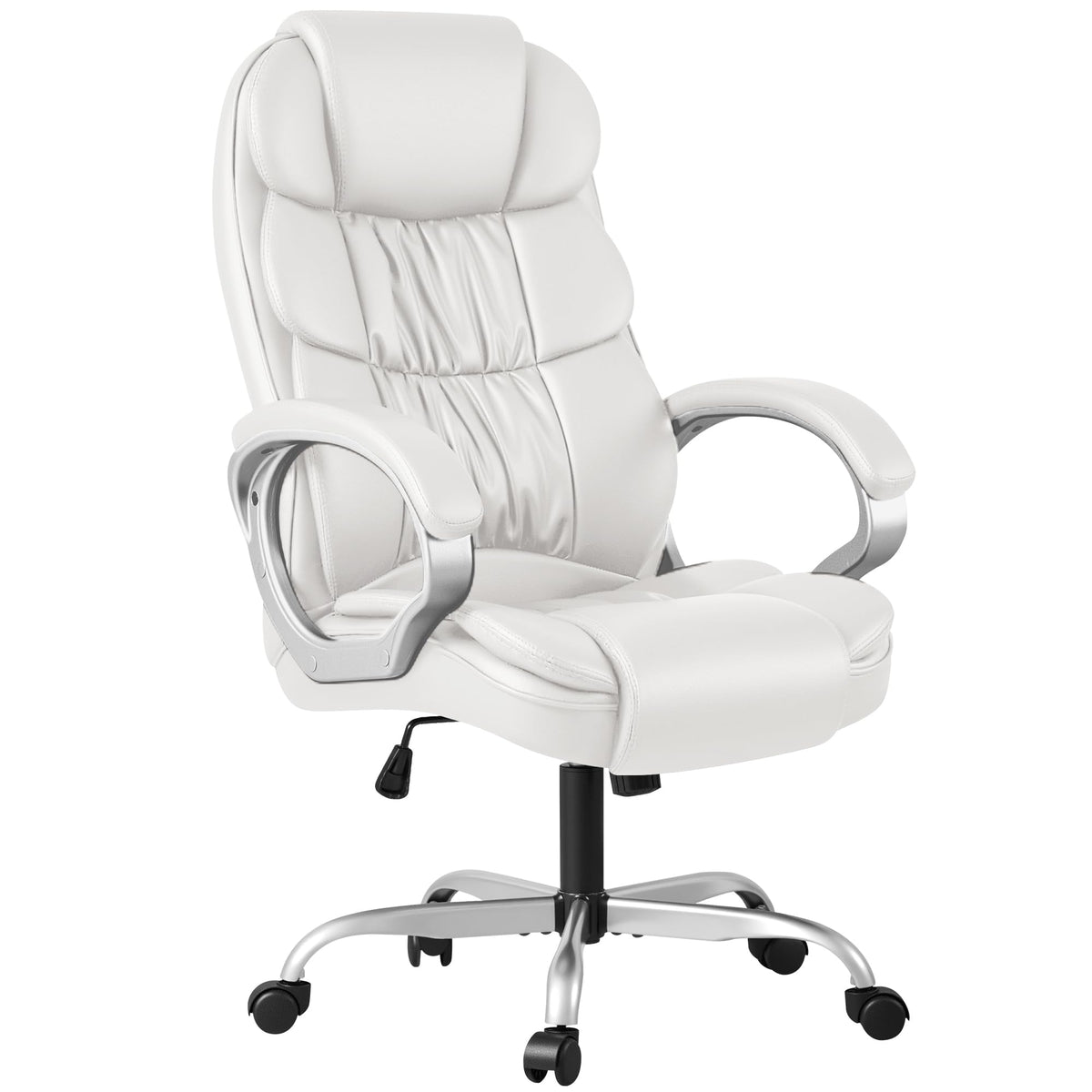 Homall Office Chair High Back Computer Desk Chair, Pu Leather Adjustable Height Modern Executive Swivel Task with Padded Armrests and Lumbar