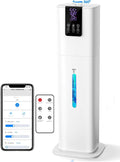 8L Smart Humidifiers for Bedroom Large Room, 2.1Gal Cool Mist Top Fill Diffuser Ambient Light, App & Remote Control, 3 Mist Modes, Quiet Humidifier for Home Office Plant