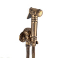 Handheld Bidet Sprayer for Toilet, Antique Bathroom Cloth Diaper Sprayer Set Brass Single Cold Water Bidet Sprayer Kit with Stainless Steel Shower Hose,with Angle Valve(Without Angle Valve)