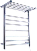 Bathroom Wall Heater 304 Stainless Steel Towel Warmer, Wallmounted Electric Towel Rack with Storage Rack, Drying Rack Heating Chrome Finish for Bathroom 680X520X300Mm,Plugin