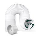 Portable Air Conditioner Hose with Coupler, 5.9"/59"Length Universal Anti-Clockwise AC Exhaust Vent Hose Extension