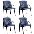 Boiskom Office Guest Reception Chair Set of 4, Conference Room Chairs Waiting Room Chairs 4 Pack, Modern Leather Office Desk Chair No Wheels.