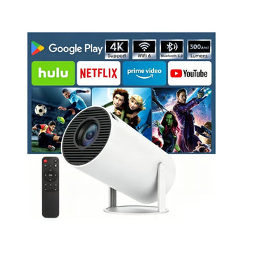 Mini Projector with WiFi & Bluetooth, SUMTAB 2026 Upgraded Portable Projector, 1080P & 4K Support Video Projector, Smart Projector for Home Outdoor, Compatible with iOS/Android/Windows