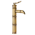 Vintage Bamboo Dual-Purpose Hot and Cold Water Faucet for Toilet and Basin, Splash-Proof Design, Black Model (Antique A)