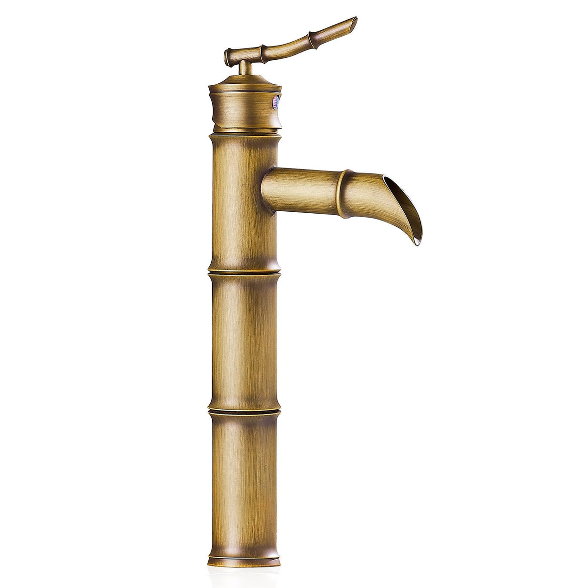 Vintage Bamboo Dual-Purpose Hot and Cold Water Faucet for Toilet and Basin, Splash-Proof Design, Black Model (Antique A)