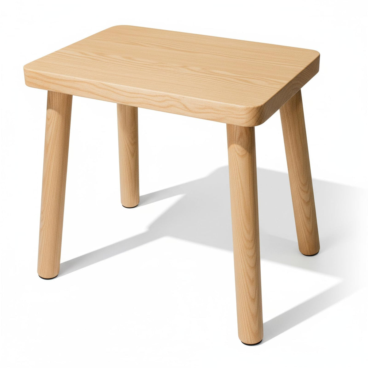 Solid Wood Step Stool,13.4inch Square Wooden Foot Stool,portable Short Stool Easy to Assemble and Sturdy(natural, Large)