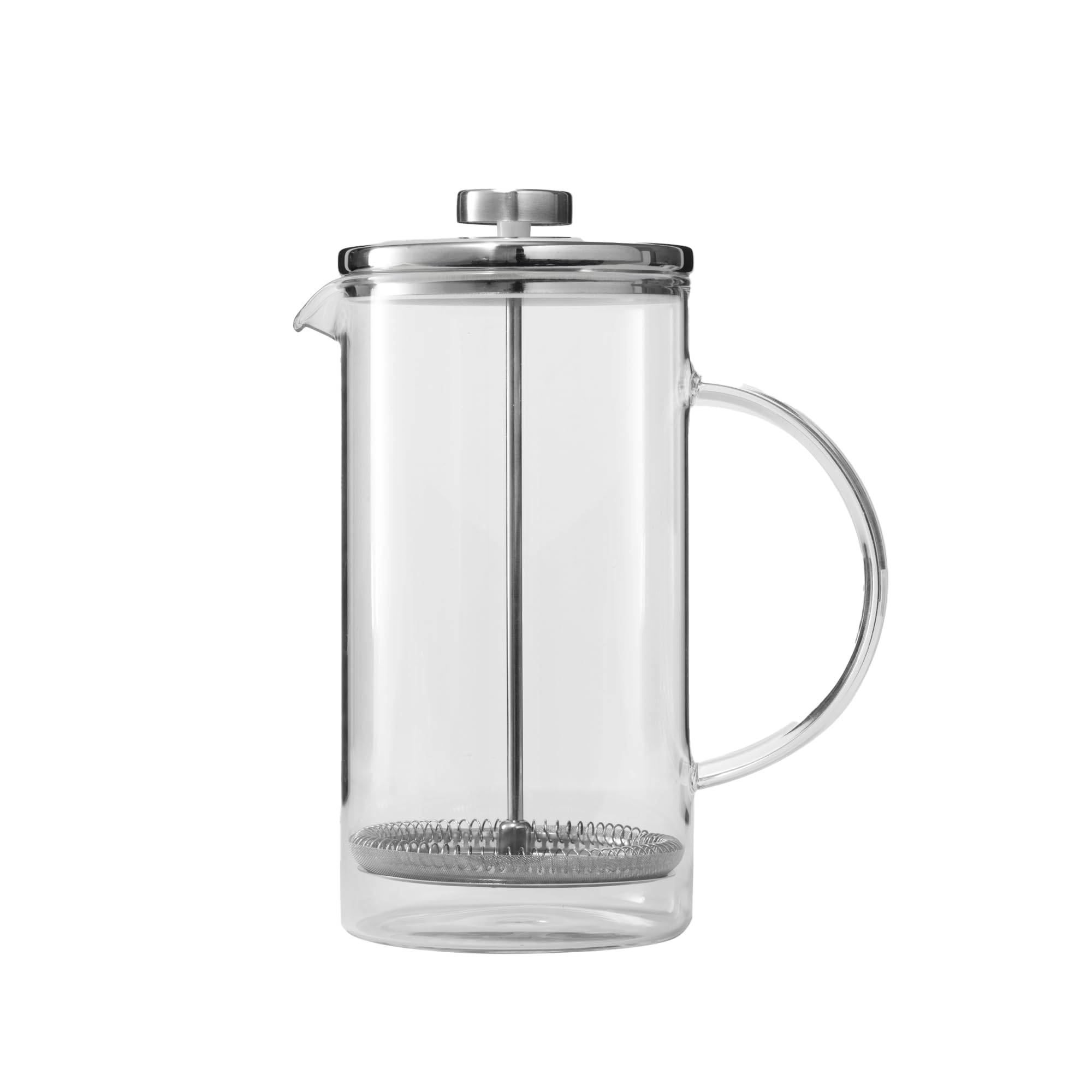 Public Goods 34 oz. French Press Coffee Maker | 1 Liter High-Heat Borosilicate Glass French Press | Heat-Resistant, Durable, Dishwasher Safe