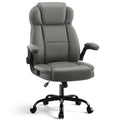Areshark Ergonomic Office Chair with High Back Headrest,pu Leather Executive Desk Chair Padded Flip-up Armrests,lumbar Support,swivel Computer