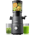 Canoly C03 Cold Press Juicer, 4.5" Wide Feed Chute Masticating Juicer Machine for Whole Fruits and Vegetables, 200W Powerful Quiet Motor, 2-in-1 Strainer (Juice & Nut Milk), Space-Saving (Matte Black)