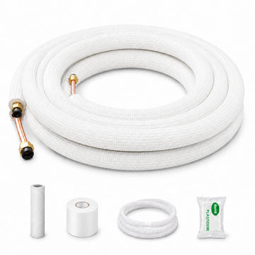 Garvee 16FT Mini Split Line Set, 1/4" & 3/8" O.D Copper Tubing | Triple-Layer Insulation & Full Accessories, Fit for Air Conditioner, Heat Pump, HVAC Systems