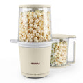 Air Popper Popcorn Machine - 10-Cup Air Pop Popcorn Maker with Measuring Cup - Hot Air Popped Oil-Free Compact Popcorn Popper - Movie Nights & Parties - Cream
