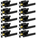 KAMOTA Privacy Door Levers, 10 Pack Matte Black Door Handles Bed and Bath Door Locks Interior Keyless Locksets, Left and Right Hand Reversible
