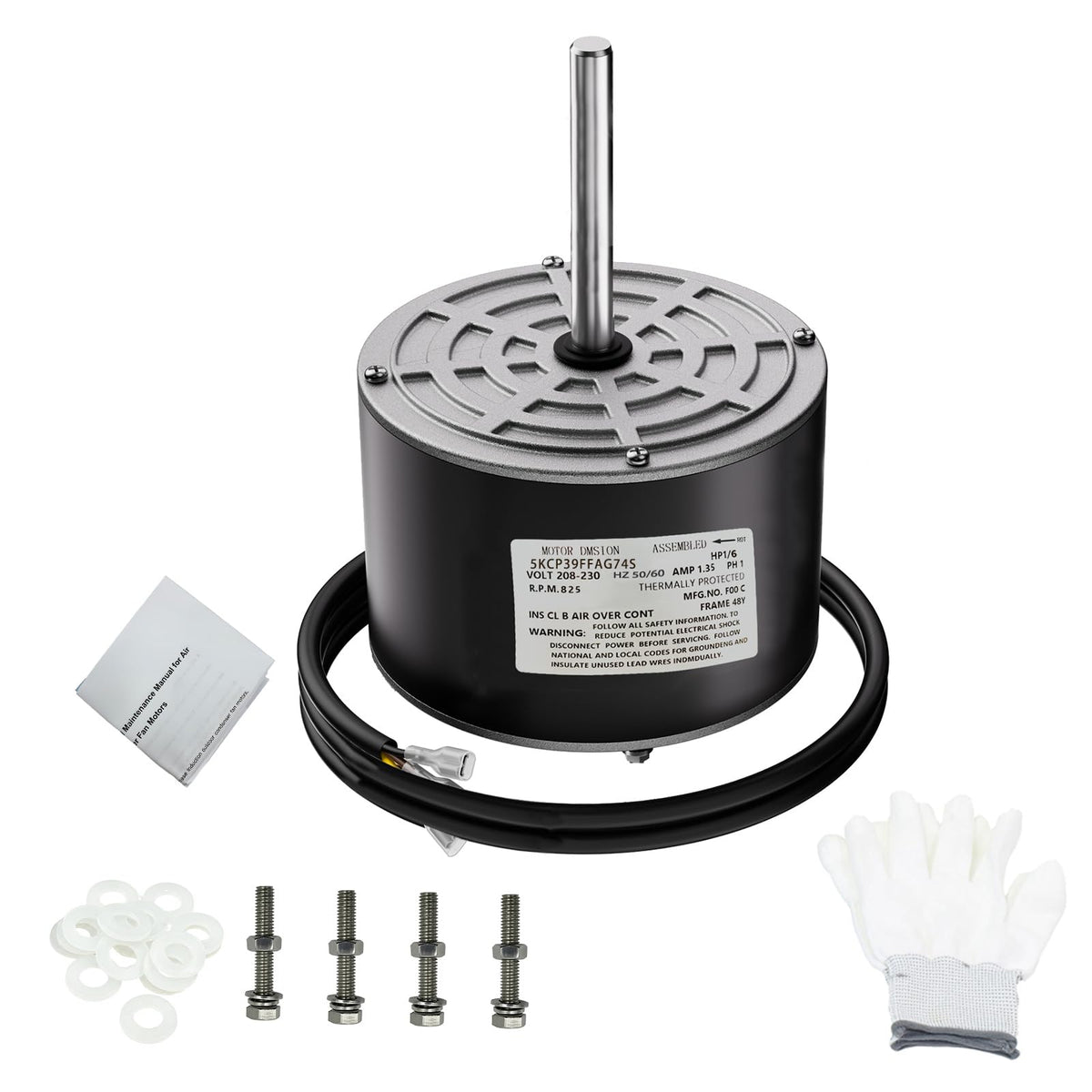 5KCP39FFAG74S 1/6 HP 825 RPM Condenser Fan Motor Compatible Replacement for US Motors K55HXJAE-8958 MOT17346 MOT11233