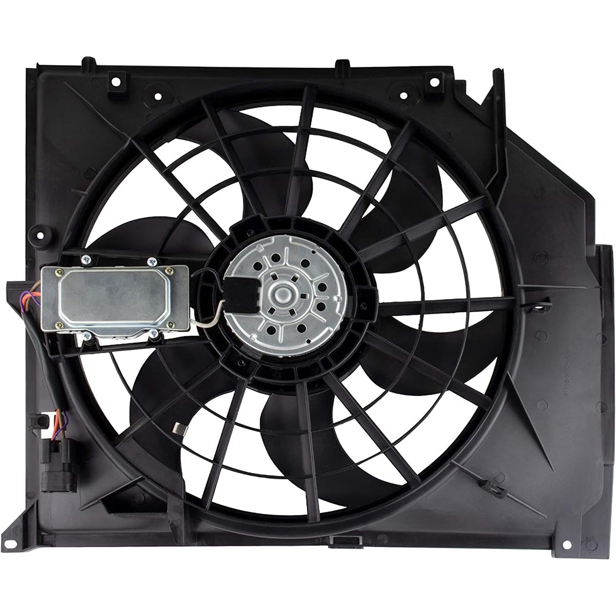 621-199 Engine Radiator Cooling Fan with Controller Assembly for BMW E46 320i 323Ci 323i 325Ci 2325i 325xi 2001-2005 328i 330Ci 330i 330xi 2001-2005, BM3115108 17111438577 17117525508