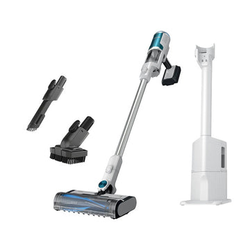 Shark BU3521 Clean & Empty Cordless Stick Vacuum, White/Peacock