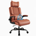Sytas 400lbs Big and Tall Office Chair with Adjustable Headrest, Brown