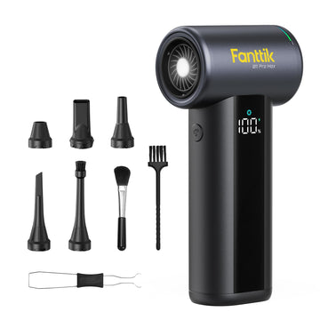 Fanttik B11 Pro Max Electric Air Duster, 150000RPM Brushless Motor, Compressed Air Duster, 100 Gears Adjustable, One-tap Booster, 28.08Wh Rechargeable Battery, Electric Duster for PC, Car, House