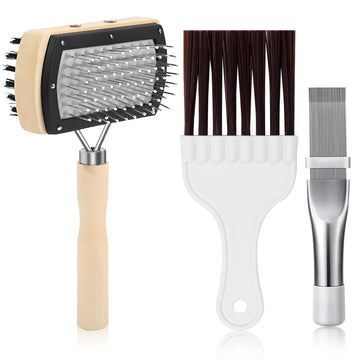 CANIPHA 3Pcs Air Conditioner Condenser Fin Cleaning Brush Refrigerator Coil Cleaning Brush Supplies, Stainless Ac Coil Cleaner, Evaporator Coil Cleaner, Mini Split Cleaning Kit Fridge Cleaner Tool