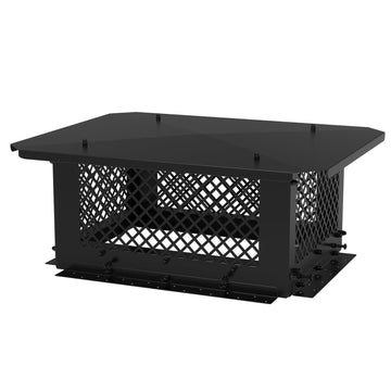 Stanbroil 14" x 19" Chimney Cap, Adjustable Fit Existing Outside Clay Flue | Galvanized steel material, Outside adjustable bottom