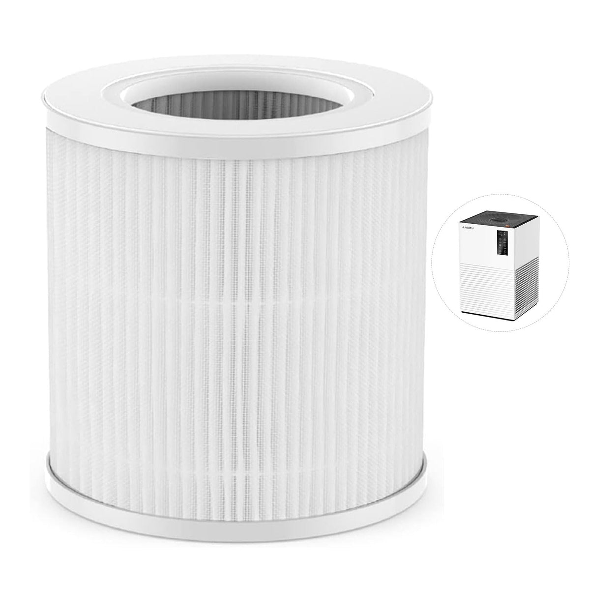 Air Purifier Replacement Filter, 3 Stage HEPA Filter F2 Air Purifier, Air Cleaner Filter, 1 Pack, White