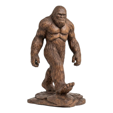 BEERUSTY Wooden Bigfoot Desk Decor Statue, 7.5" Hand-Carved Sasquatch Gift