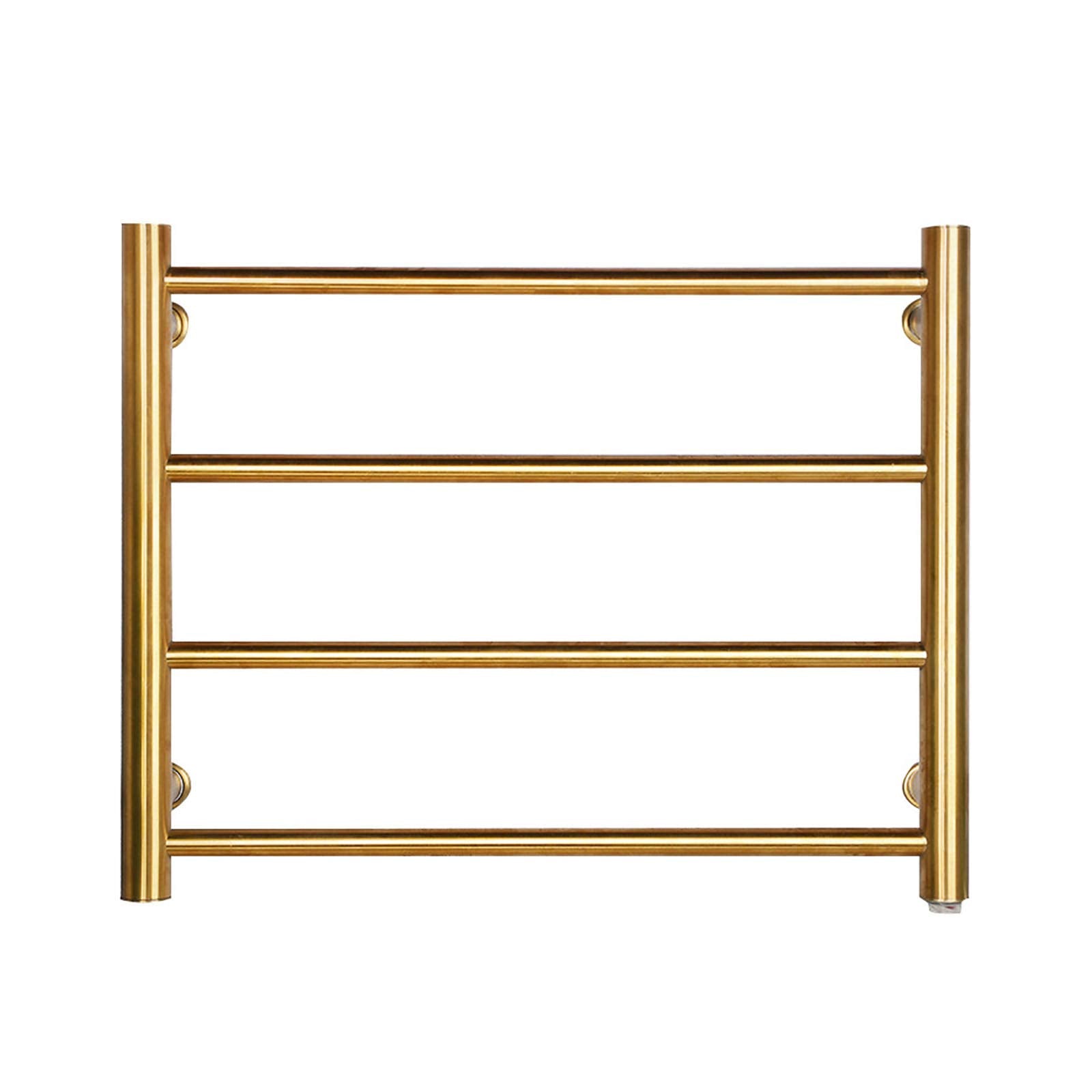 Electric Towel Warmer Wall Mounted Towels Heating Rack 4 Bar Stainless Steel Drying Rail for Home Bathroom Space Saving