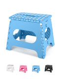 Dyforce Kids Step Stool 11 Inch, 300lbs Folding Step Stool for Adults, 11inch, Blue