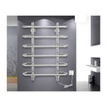 APUM Towel Warmer, Wall Mounted 6-Bars Electric Towel Warmer Drying Rack 304 Stainless Steel Towel Rack 80W Towel Rail for Bathroom