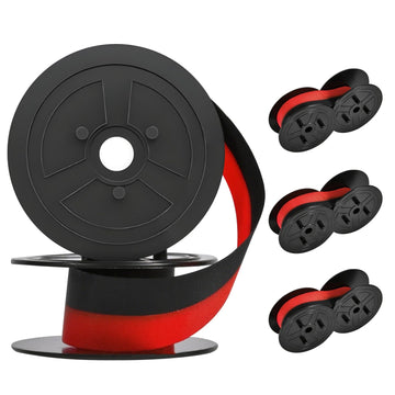 4Pack Sharp EL-1197PIII Calculator Ribbon?Canon MP11DX Calculator Ink Ribbon Red/Black?, Compatible Sharp EL-2196BL, Casio DR-210R, Suitable for Most Models, Easy to Install, Large Capacity