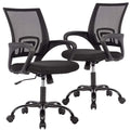 Bestoffice Mesh Computer Back Support Modern Executive Adjustable Task Rolling Swivel Chair for Women,men(2 Pack) (black)