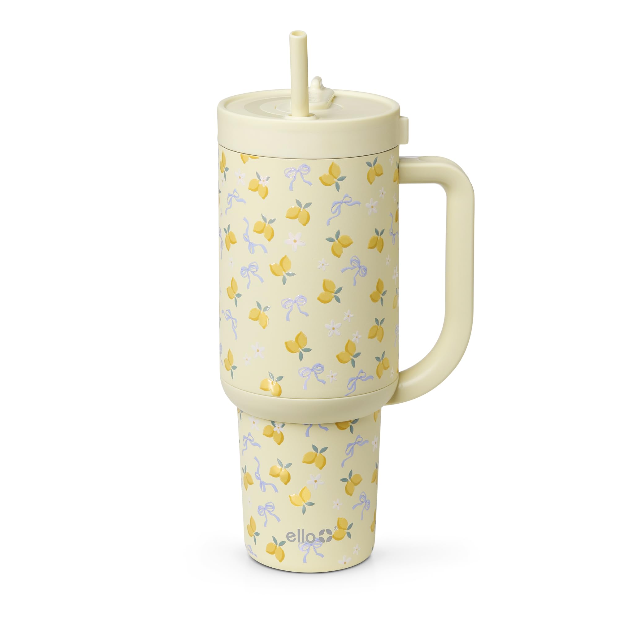 Ello Oasis 40 oz Tumbler with Handle & Retracting Straw | Reusable Insulated Stainless Steel Cup 100% Leakproof | Gifts for Teens Women | Keeps Cold for 24 Hours | Cup Holder Friendly | Main Squeeze