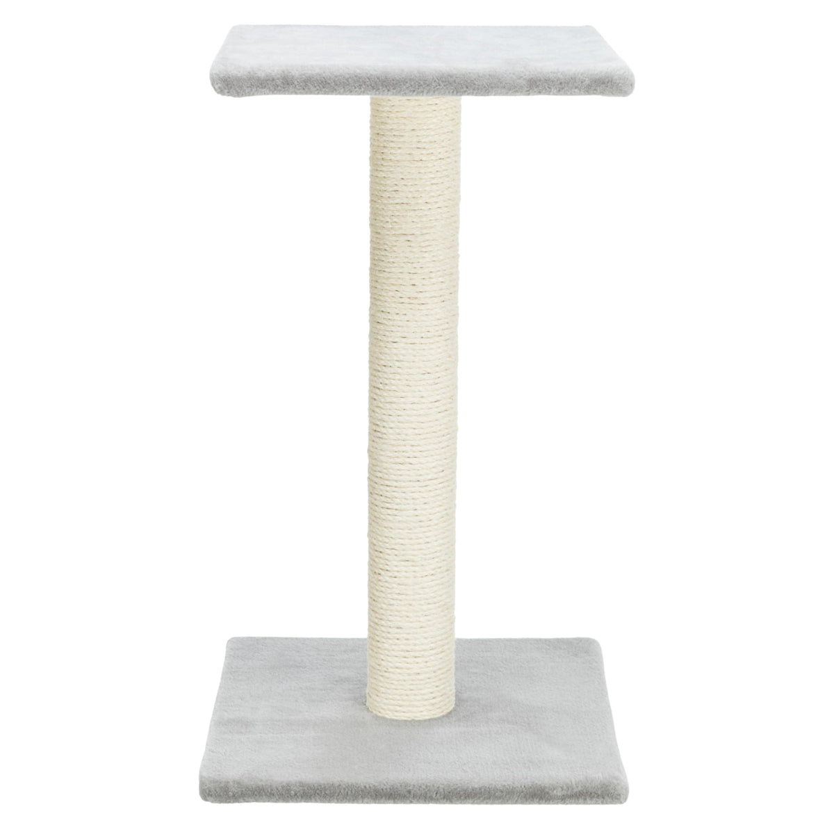 TRIXIE Espejo Cat Scratching Post 27.2 Inch - Cat Scratcher with Soft Fabric Covering Base and Durable Sisal Rope - with Resting Platform - Gray