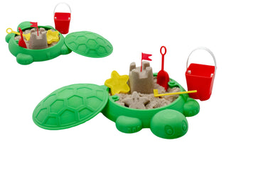 Desktop Turtle Sandbox with Sand and Mini Tools | Zen Garden Anxiety Stress Relief Toys | Shovel Castle Office Desk Decor Trends