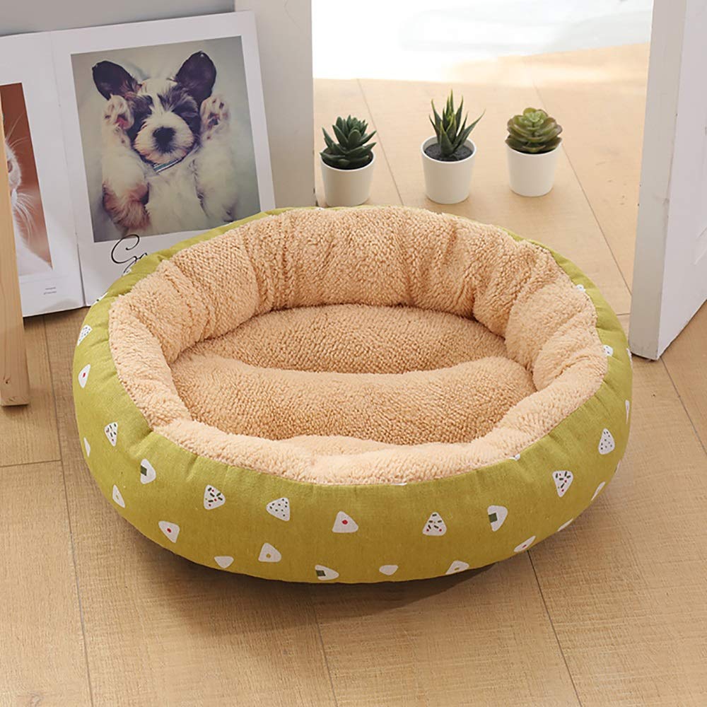 Beige/Yellow Fashion Pet Supplies Kennel Cat Litter Small Medium Dog 50 50 14cm Pet Dog Mat