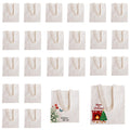 24 Pcs Small Kids Canvas Tote Bags - 8x8.7 Inch Mini Craft Bags, Bulk Sublimation Blanks for DIY Painting, Perfect for Children's Art Classes, Party Favors & Wedding Gifts