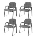 Clatina Classic Reception Chair with Padded Armrests and Sturdy Steel Frame, Ergonomic Guest Chair for Office Conference Waiting Meeting Room,
