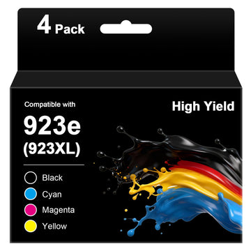 923e 923XL Ink Cartridges for HP Printers 8125e 8120e 8135e Replacement for HP 923 Ink Cartridges for Office Jet Pro 8125e 8120e 8120 8135e 8135 8139e 8130e, for HP Ink 923 923e HP923 with Chip 4 Pack