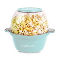 Nostalgia Electric Stirring Popcorn Maker – 2 Qt Capacity – Large Dual-Purpose Lid & Serving Bowl – Great for Gifts, Movie Nights, & Snacks – Aqua