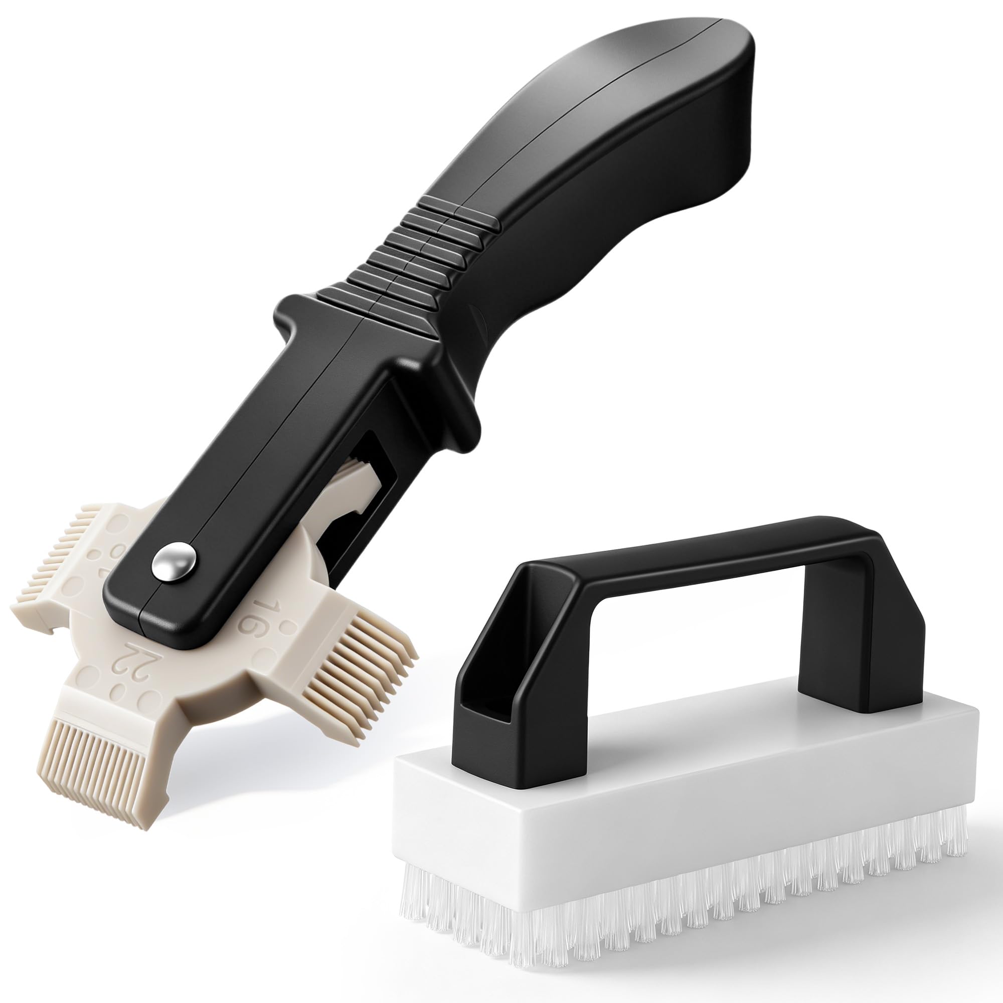 AC Fin Comb Set, 2 in 1 Air Conditioner Comb and Radiator Fins Straightener Tool, HVAC Coil Cleaning Brush, AC Fin Straightening Tool for Condenser Evaporator Radiator Repair, 16-22 Fins Per Inch