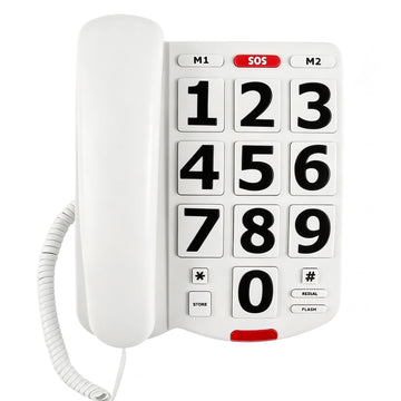 Large Button Phone for Seniors, Big Button Phones for Visually Impaired Seniors, with Extra Loud Ringer, Large Easy Buttons, Emergency House Phones