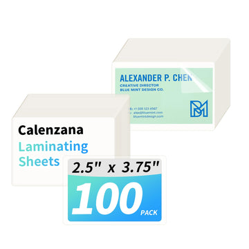 Calenzana 100 Pack 2 x 3.5 Laminating Sheets, 2.5x3.75 inch Thermal Laminating Pouches, 5 Mil