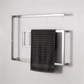 Bathroom Wall Heater Stainless Steel Towel Warmer, Electric Heated Towel Rack Hot Towel Rail with Square Bars for Bathroom Kitchen Hotel 800 × 600 × 115mm